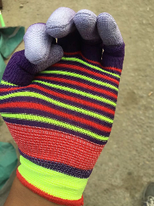 全浸膠勞保防護手套PU手套 PU 涂指涂掌手套